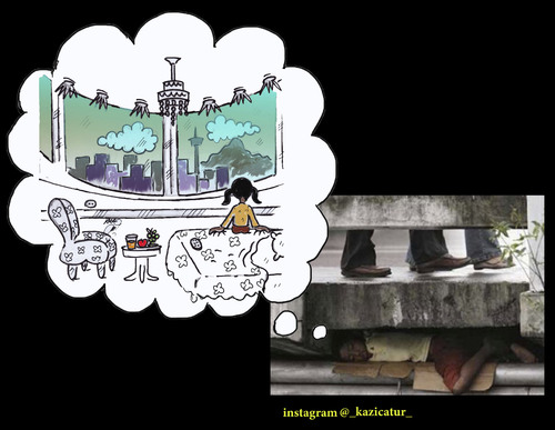 Cartoon: Penthouse (medium) by Hossein Kazem tagged penthouse