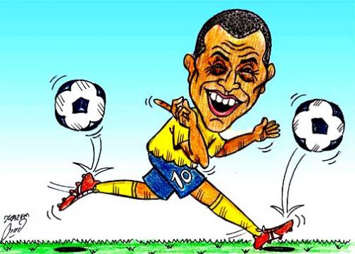 Cartoon: rivaldo (medium) by Hossein Kazem tagged rivaldo