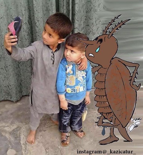 Cartoon: selfy (medium) by Hossein Kazem tagged selfy