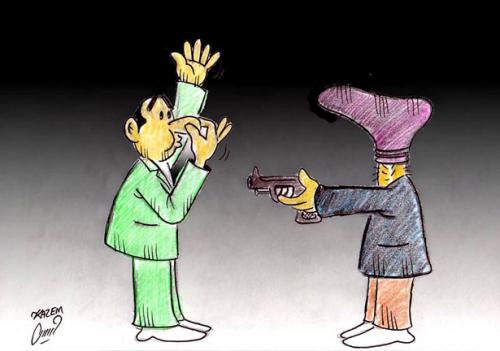 Cartoon: smell (medium) by Hossein Kazem tagged smell