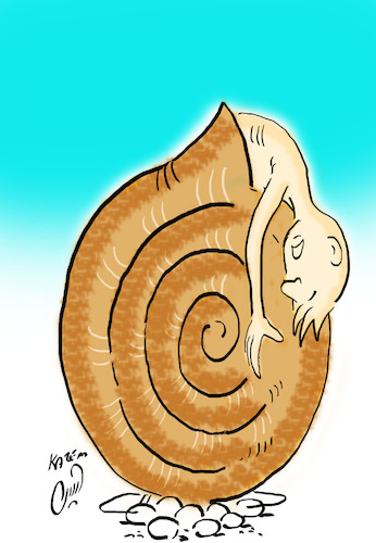 Cartoon: snail (medium) by Hossein Kazem tagged snail