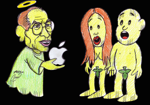 Cartoon: Steve Jobs (medium) by Hossein Kazem tagged steve,jobs