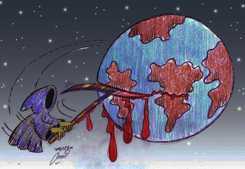 Cartoon: the end (medium) by Hossein Kazem tagged the,end