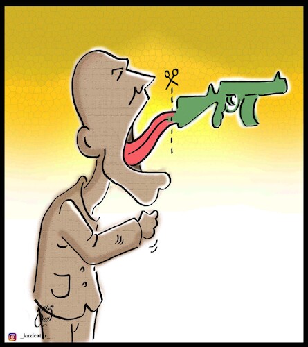 Cartoon: war (medium) by Hossein Kazem tagged war