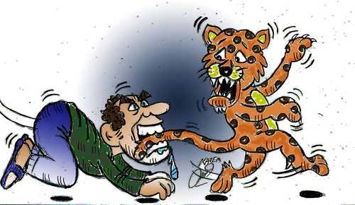 Cartoon: wild (medium) by Hossein Kazem tagged wild
