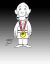 Cartoon: happy_for_medal (small) by Hossein Kazem tagged happy,for,medal