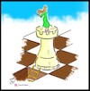 Cartoon: iranian women chesser (small) by Hossein Kazem tagged chess,woman,freedom