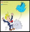 Cartoon: trump twitter (small) by Hossein Kazem tagged trump,twitter