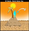 Cartoon: World Water Day (small) by Hossein Kazem tagged water,earth,land