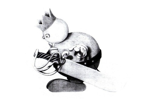 Cartoon: Das Schwert der Macht 1 (medium) by kunstkai tagged kunstkai,illustration,könig