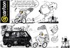 Cartoon: Der Schwedenbus (small) by kunstkai tagged cartoon,kunstkai,schweden,fahrrad,rammler,fee,wunsch,igel,zauberstab