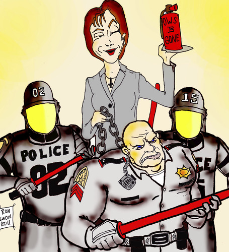 Cartoon: UC Davis Chancellor Katehi (medium) by DaD O Matic tagged ucdavis,pepperspray,occupation,wallstreet,crimesagainst,citizens