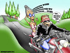 Cartoon: How to live to 100 years old.... (small) by DaD O Matic tagged motorcycles,seniors,bikers,chicks,geriatrics