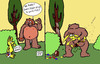 Cartoon: What the Charmin Bear uses. (small) by DaD O Matic tagged bear,rabbit,forest,poop,charmin,fur
