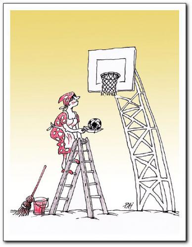 Cartoon: basket ball (medium) by penapai tagged rubbish
