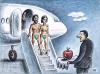 Cartoon: arrival (small) by penapai tagged airplane,apple,tree