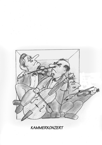 Cartoon: Kammerkonzert (medium) by philipolippi tagged musik,klassik,geige