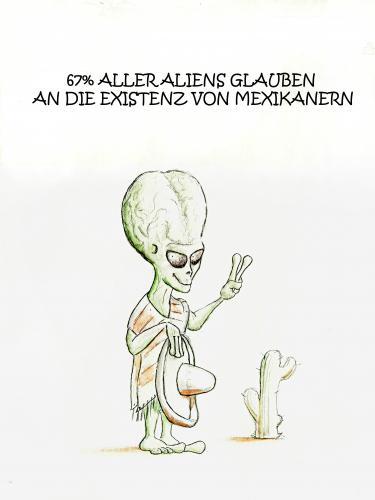 Cartoon: MexAliens (medium) by philipolippi tagged aliens,ufo,mexiko