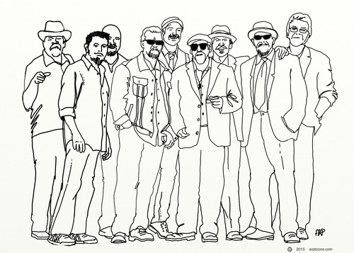 Cartoon: Blues Band (medium) by tonyp tagged arp,gary,blues,music,band,arptoons
