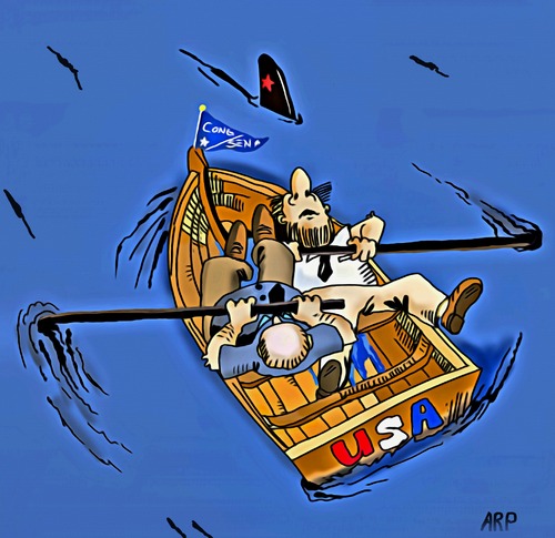 Cartoon: Going in circles (medium) by tonyp tagged congress,man,arptoons,tonyp,arp,senate,usa,economy