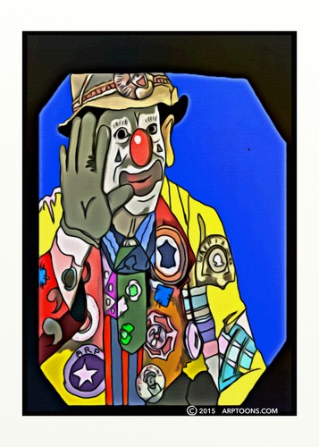 Cartoon: JP PATCHES SEATTLE WASH. USA (medium) by tonyp tagged arptoons,patches,jp,clown,arp