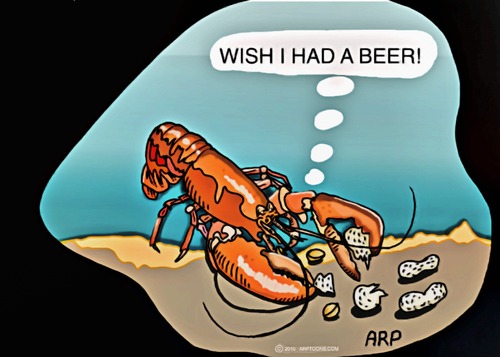 Cartoon: LOBSTER AND NUTS (medium) by tonyp tagged arp,lobster,nuts,arptoons