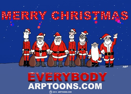 Cartoon: Santa Gang (medium) by tonyp tagged arp,santa,xmas,christmas,family,arptoons