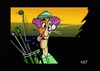 Cartoon: GOLF TROUBLES (small) by tonyp tagged arp,golf,hit,head,fun