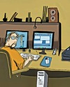 Cartoon: My Desk and me drawing (small) by tonyp tagged arp,tonyp,arptoons,wacom,draw,drawing,artist,tall,dog