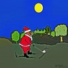 Cartoon: Santa takes a break (small) by tonyp tagged arp,arptoons,tonyp,santa,golf
