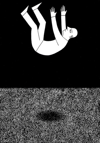 Cartoon: The shadow of my former self (medium) by baggelboy tagged fall,splat,down,end