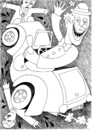 Cartoon: Cars dont kill (small) by baggelboy tagged clown,car