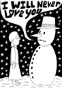 Cartoon: Frosty (small) by baggelboy tagged love snow snowman winter girl rejection