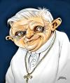 Cartoon: Bento XVI (small) by William Medeiros tagged pope,religion
