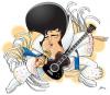 Cartoon: Elvis Presley (small) by William Medeiros tagged music rock