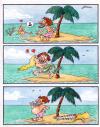 Cartoon: Hungry (small) by William Medeiros tagged island,sea,beach,hungry