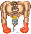 Cartoon: The boxer (small) by William Medeiros tagged sport boxer delicate strong