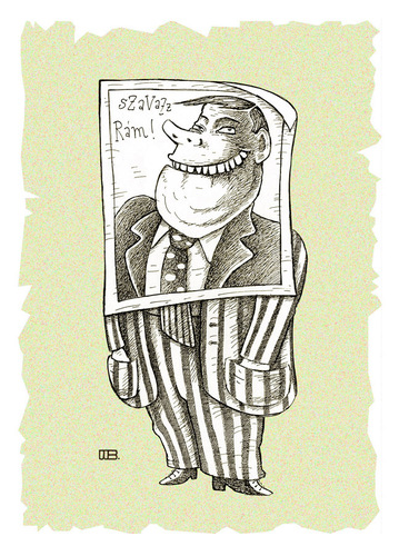 Cartoon: Vote for me! (medium) by weiszb tagged election,campaign,policy,criminal