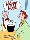 Cartoon: Happy Hour (small) by daveparker tagged beer happy hour smiling
