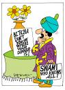 Cartoon: Know it all. (small) by daveparker tagged swami,dinner,somewhere