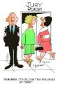 Cartoon: Sale time. (small) by daveparker tagged jury,room,women,policeman,