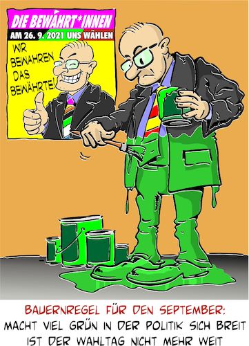 Cartoon: Grüne Politik Allerorten (medium) by eisi tagged grüne,politik,wahlkampf