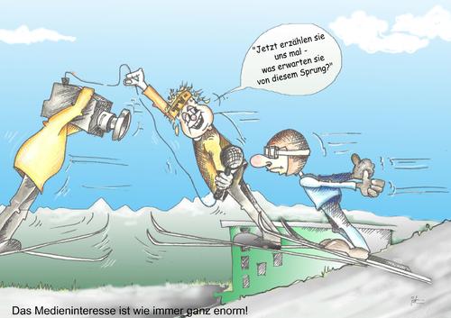 Cartoon: Medieninteresse (medium) by Jot tagged sport