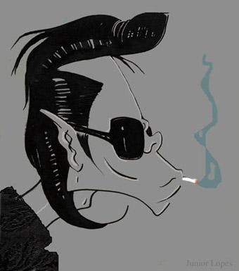 Cartoon: Nick Cave (medium) by juniorlopes tagged nick,cave,nick cave,portrait,hommage,illustration,karikatur,künstler,texter,dichter,schauspieler,musiker,bad seed,australien
