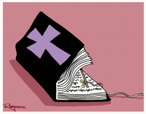 Cartoon: Bible 2 (medium) by Marcelo Rampazzo tagged bible