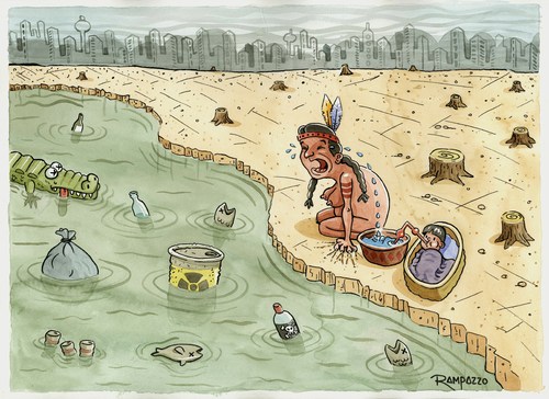 Cartoon: Cry (medium) by Marcelo Rampazzo tagged nature,mother,love,cry,water,polution,nature,indianer,akw,natur,umwelt,atomkraft,umweltverschmutzung,trinkwasser