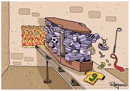 Cartoon: Dont leave me! (medium) by Marcelo Rampazzo tagged money,consumist,illustration,geld,konsum,handel,verkauf
