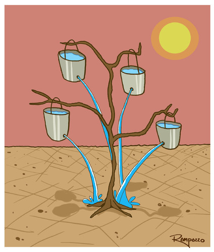 Cartoon: sustainability (medium) by Marcelo Rampazzo tagged sustainability,sonne,wasser,wüste,klima,natur,umwelt,klimawandel,globale erwärmung,durst,pflanzen,globale,erwärmung