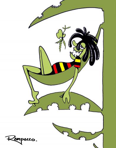Cartoon: The Bug (medium) by Marcelo Rampazzo tagged the,bug,,insekt,käfer,natur,tiere,illustration,chillen,ausruhen,freizeit
