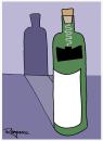 Cartoon: A Bottle (small) by Marcelo Rampazzo tagged bottle